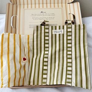 Sezane Striped Tote Bag/ new